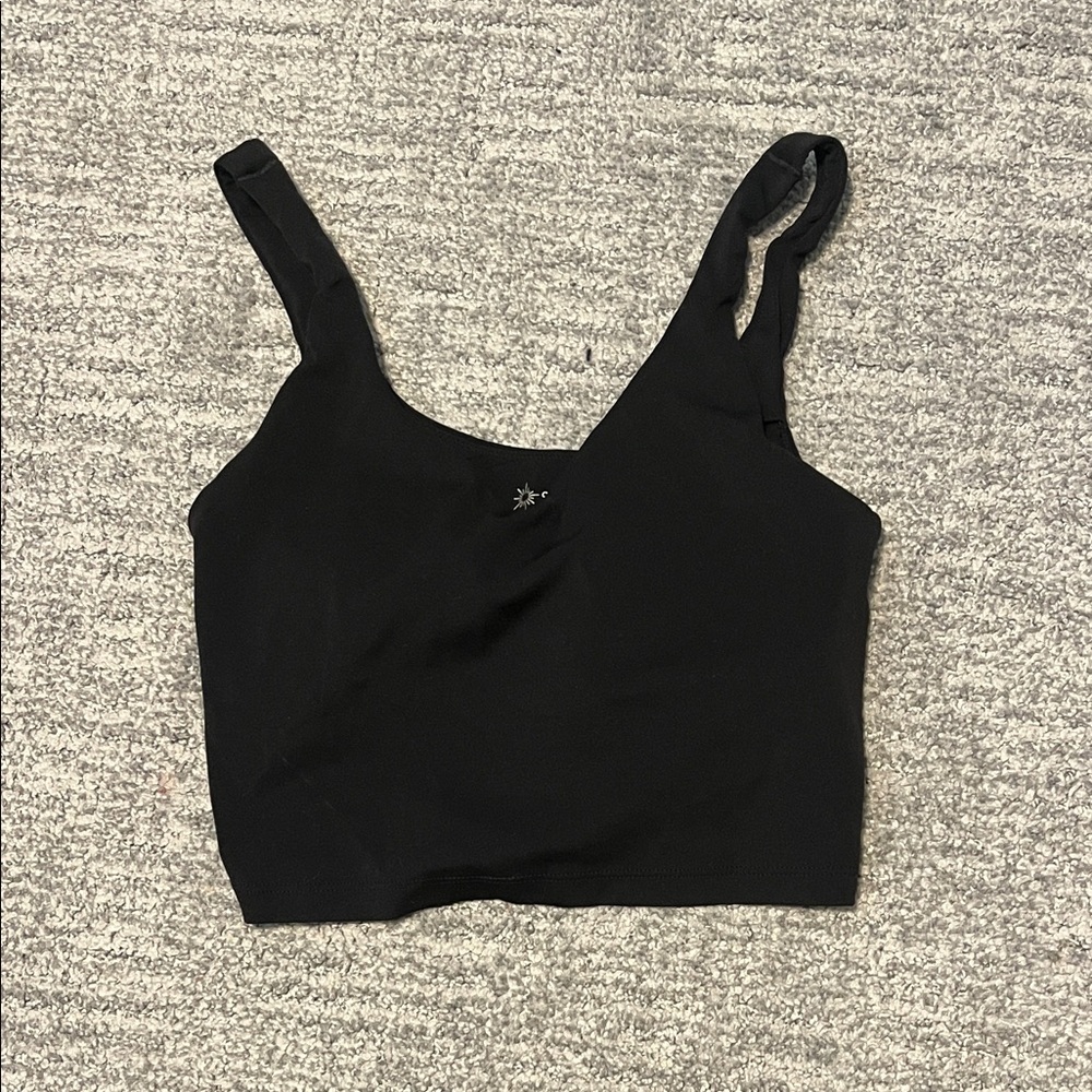 Aerie Black align tank doop